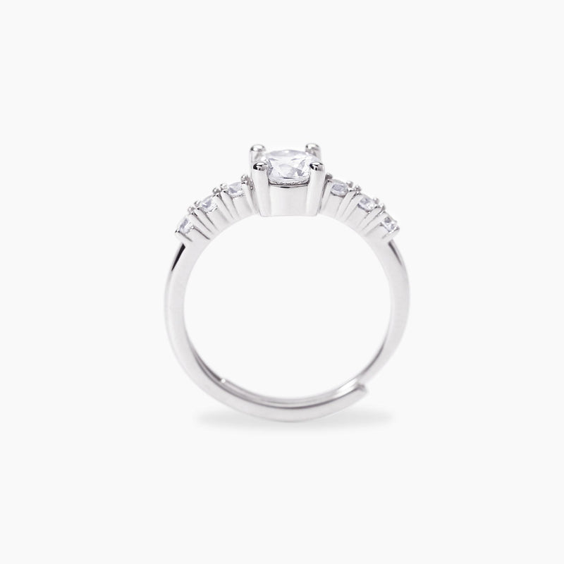 Anillo Mabina ajustable en circonitas blancas DIME SÍ 523483