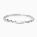 Pulsera brazalete Mabina de plata con piedras SEÑORA B 533642-L