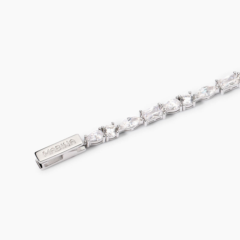 Pulsera Mabina con elementos de corte baguette y lágrima Lujo 533757-16
