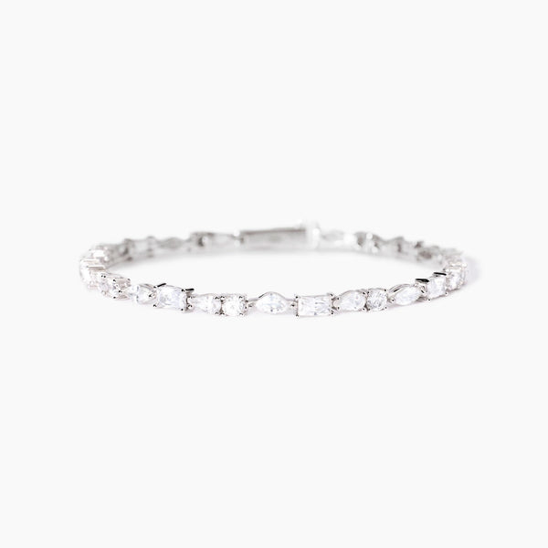 Pulsera Mabina con elementos de corte baguette y lágrima Lujo 533757-16