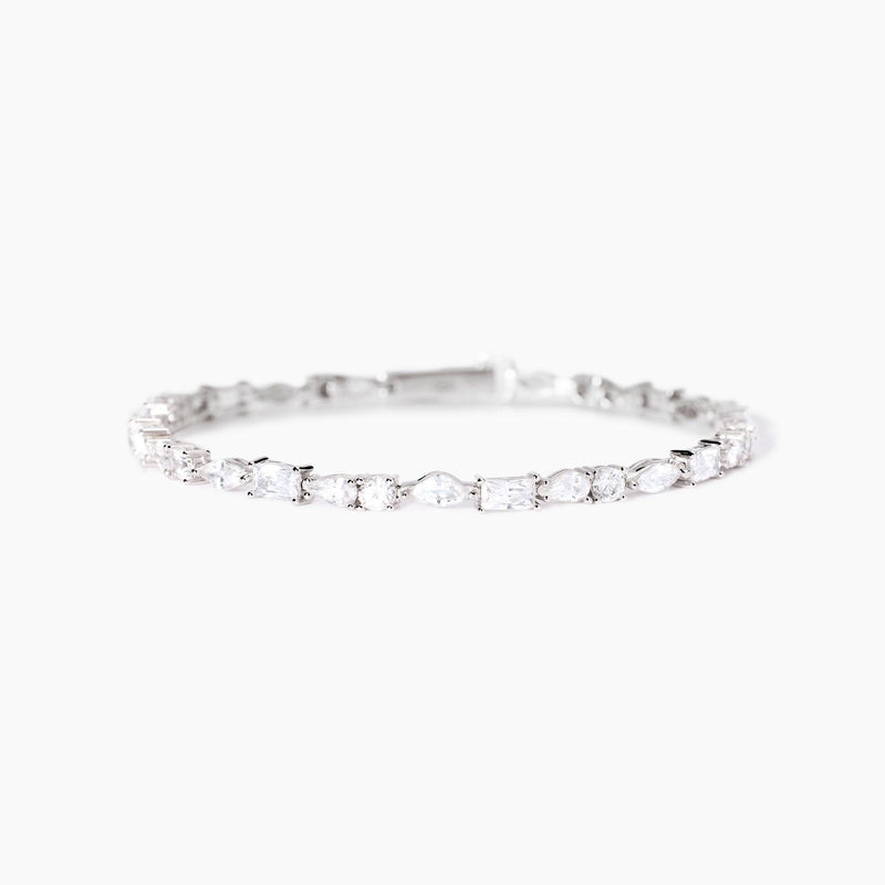 Pulsera Mabina con elementos de corte baguette y lágrima Lujo 533757-16