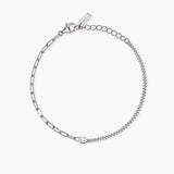 Pulsera Mabina de doble cadena con diamante lab-grown Mi diamante 534068