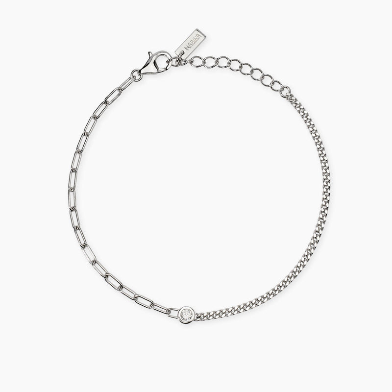 Pulsera Mabina de doble cadena con diamante lab-grown Mi diamante 534068