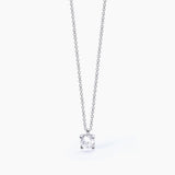 Gargantilla Mabina de plata con cadena forzada y punto de luz BRILLANTE 553550