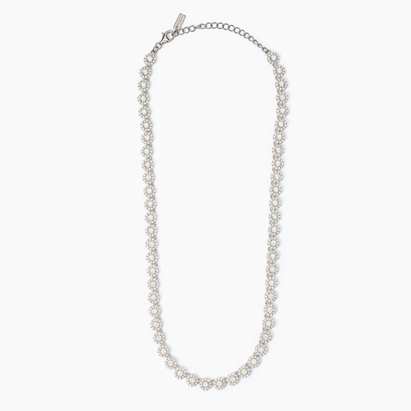 Gargantilla de tenis Mabina  plateada con circonitas Milanesienne 553683