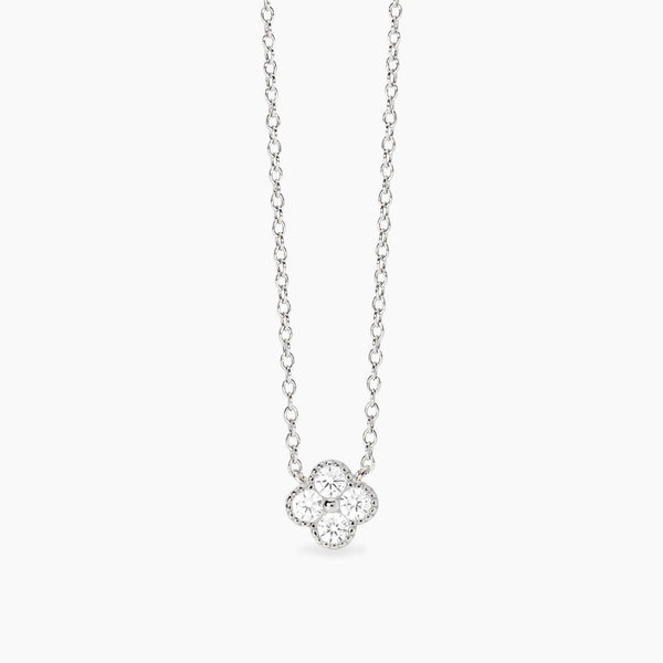 Colla Mabina con flor en circonita blanca Jazmín 553791
