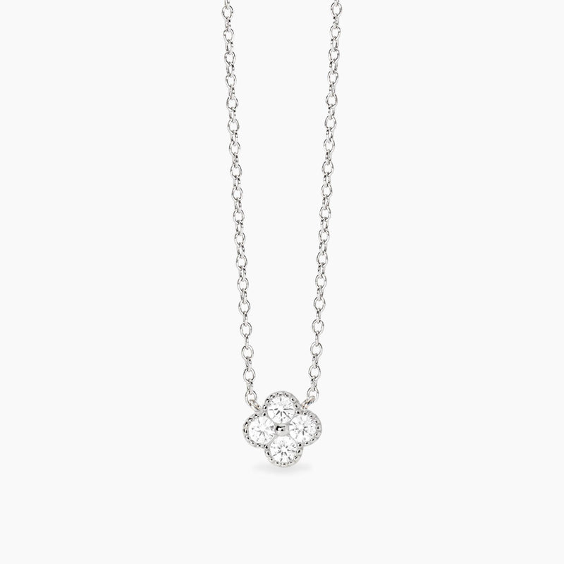 Colla Mabina con flor en circonita blanca Jazmín 553791