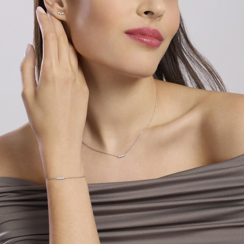 Gargantilla Mabina Trilogy con diamantes cultivados en laboratorio Mi diamante 553814