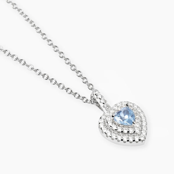 Collar Mabina con aguamarina sintética y circonitas VICTORIA 553824