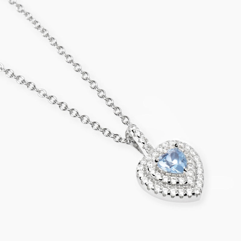 Collar Mabina con aguamarina sintética y circonitas VICTORIA 553824