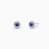 Pendientes Mabina de zafiro sintético MILANESIENNE 563541