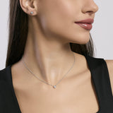 Pendientes Mabina de punta de luz de plata BRILLANTE 563601