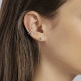 Pendientes colgantes Mabina de plata con punto de luz BRILLANTE 563672