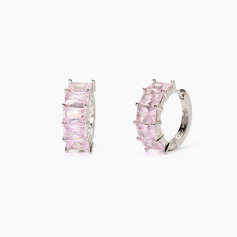 Pendientes Mabina de plata con circonitas rosas Valentina 563754