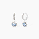 Pendientes colgantes Mabina de aguamarina sintética Reavivamiento 563787