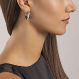 Pendientes Mabina de plata en forma de luna creciente Luz 563843