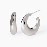 Pendientes Mabina de plata en forma de luna creciente Luz 563843