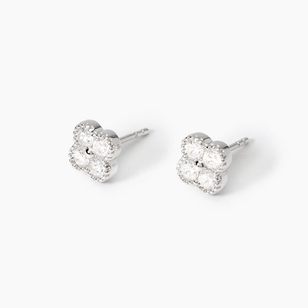 Pendientes Mabina de flor de circonita Jazmín 563870