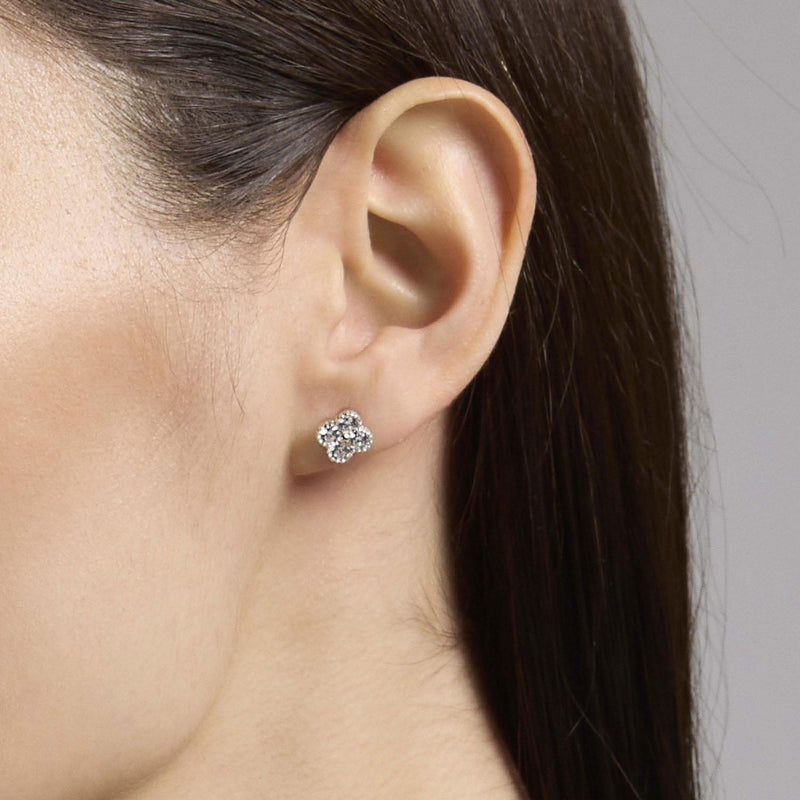 Pendientes Mabina de flor de circonita Jazmín 563870