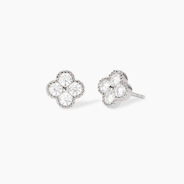 Pendientes Mabina de flor de circonita Jazmín 563870
