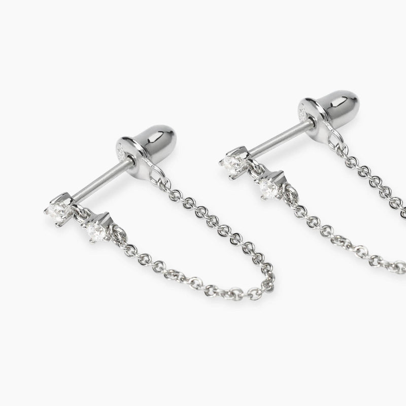 Pendientes Mabina de cadena de diamantes cultivados en laboratorio Mi diamante 563897