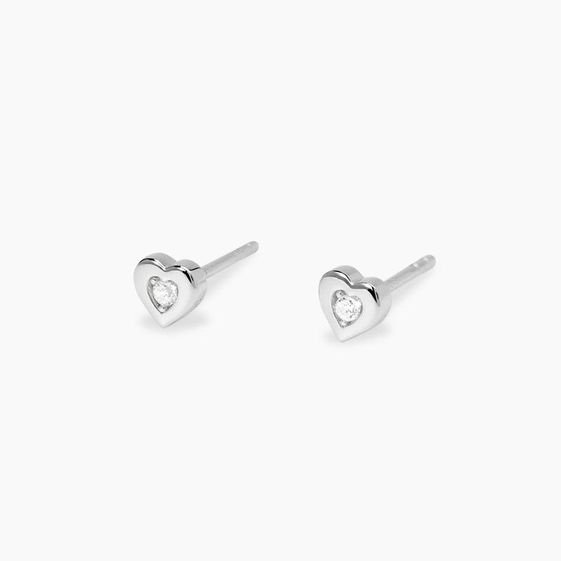 Pendientes Mabina de corazón de diamantes cultivados en laboratorio Mi diamante 563902