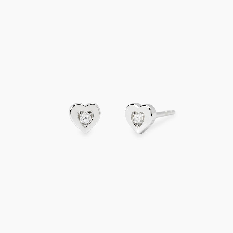 Pendientes Mabina de corazón de diamantes cultivados en laboratorio Mi diamante 563902