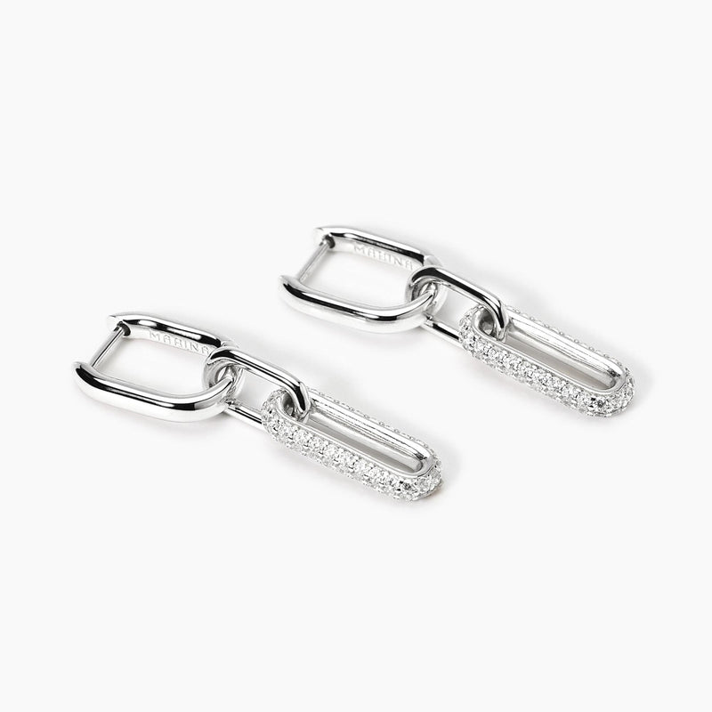 Pendientes Mabina colgantes con circonitas RUE MADAME 563919