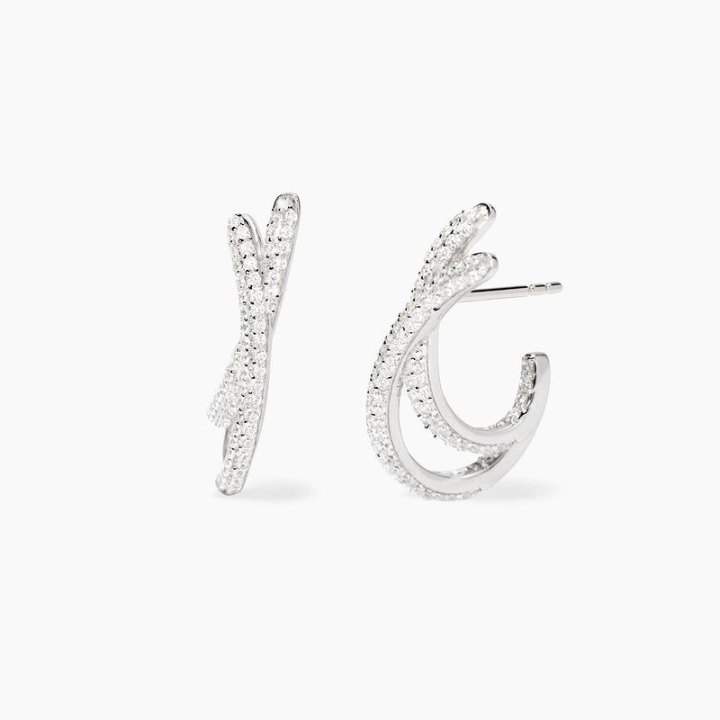 Pendientes Mabina de plata y circonitas NUBE 563936