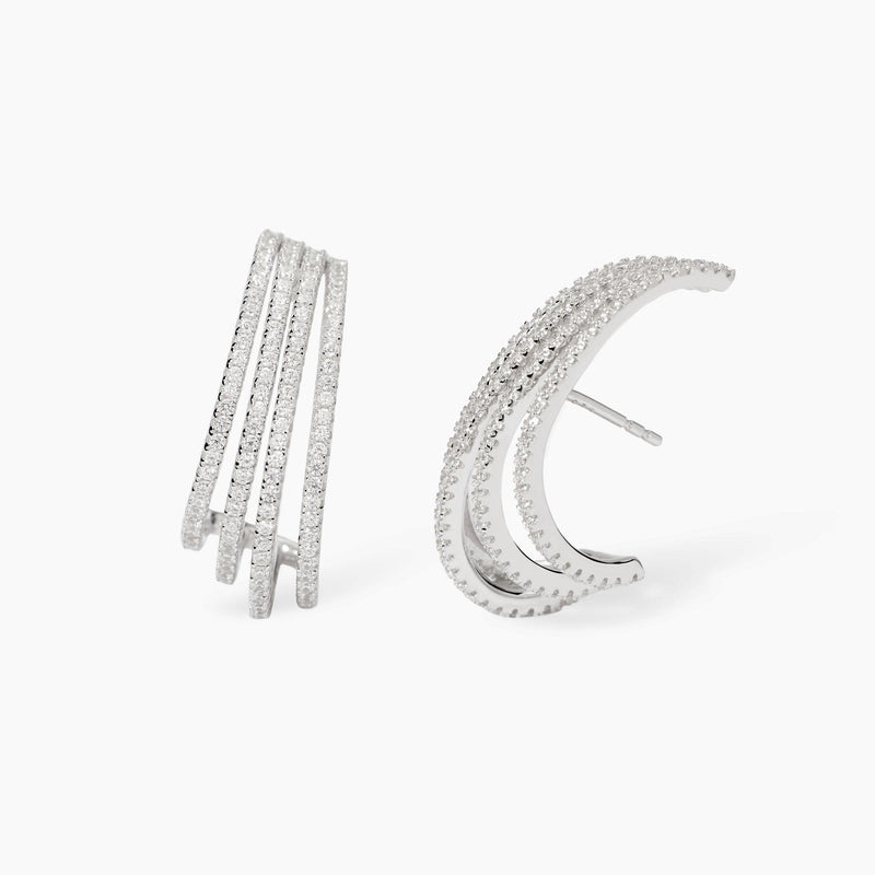 Pendientes Mabina de plata y circonitas AMOR A PRIMERA VISTA 563937