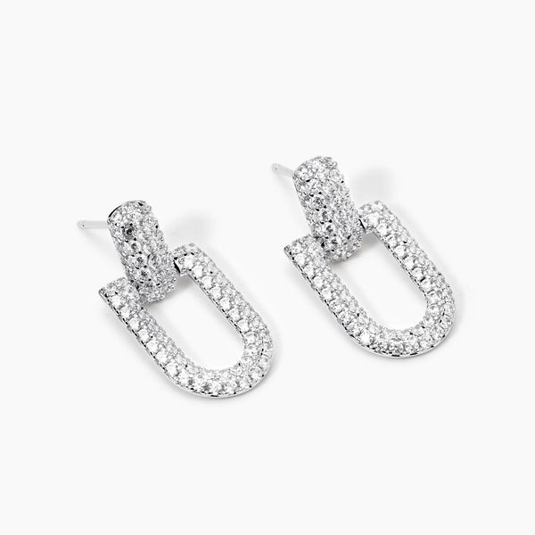 Pendientes Mabina de plata con circonitas ROMA 563943