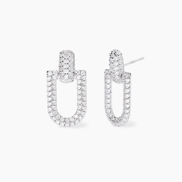 Pendientes Mabina de plata con circonitas ROMA 563943