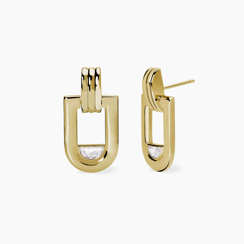 Pendientes Mabina de plata dorada ROMA 563946