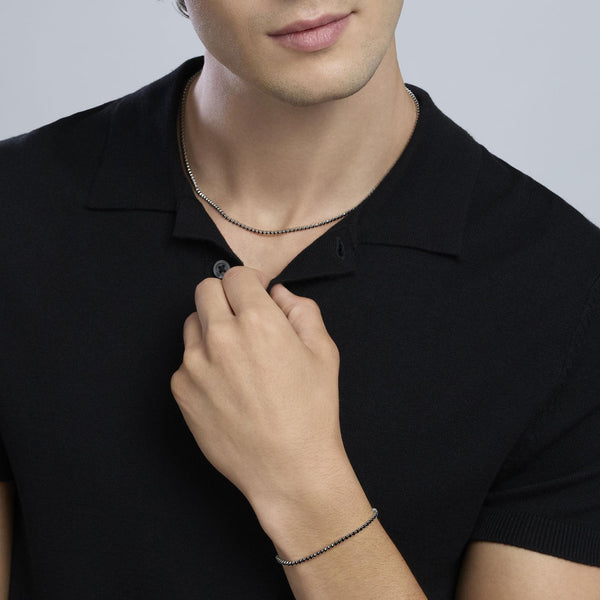 Collar tenis Kidult con cristales negros 851080