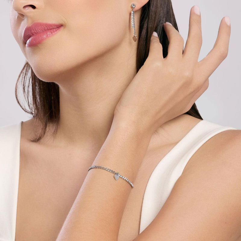 Pulsera Kidult con tenis de cristales y corazón 831068