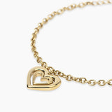 Pulsera Kidult dorada con colgante corazón 831080