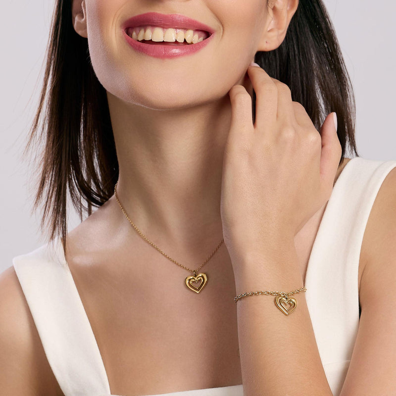 Pulsera Kidult dorada con colgante corazón 831080