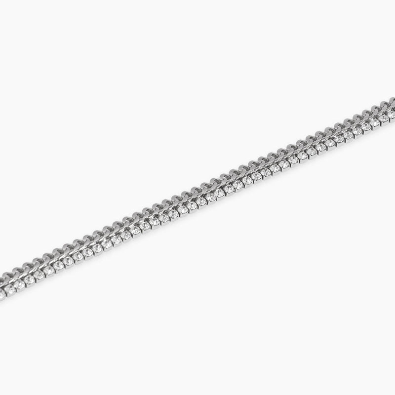 Pulsera Kidult con cadena franco y cadena de cristales 831106