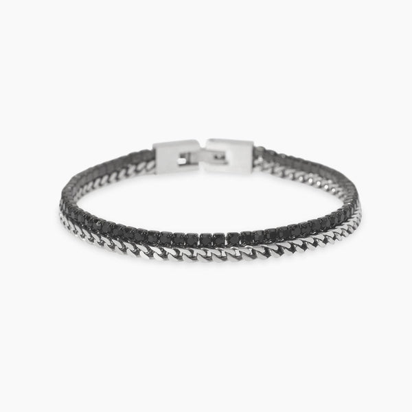 Pulsera Kidult con cadena franco y cadena de cristales 831118