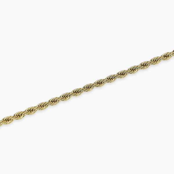 Pulsera Kidult con cadena cuerda de acero dorado 831148