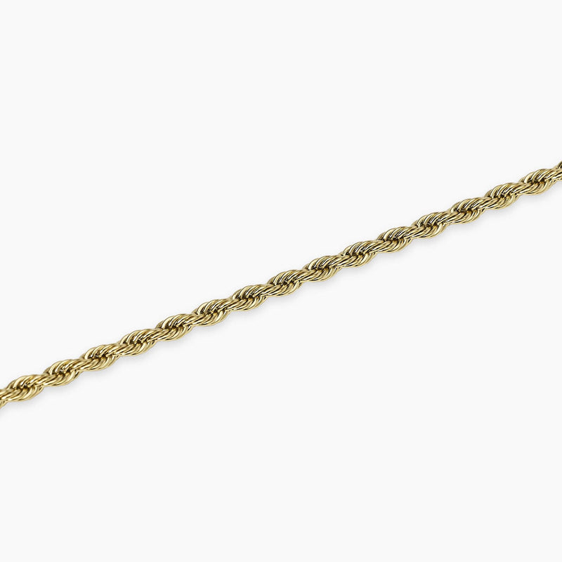Pulsera Kidult con cadena cuerda de acero dorado 831148