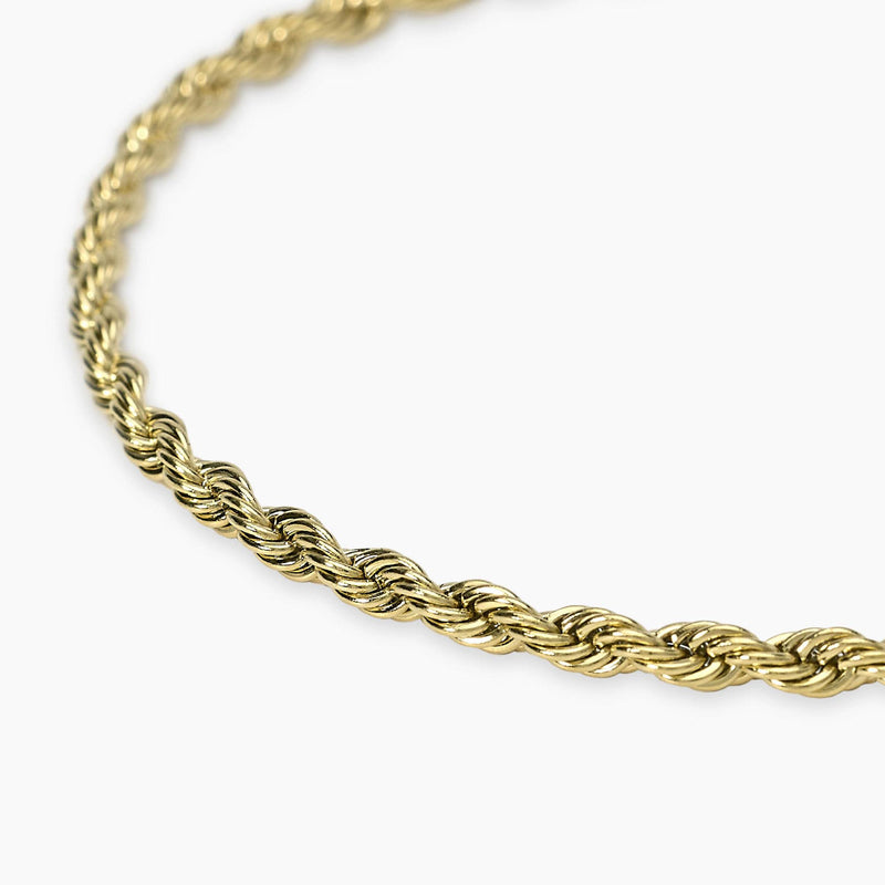 Pulsera Kidult con cadena cuerda de acero dorado 831148