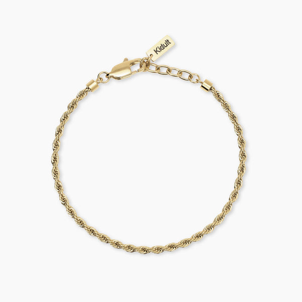 Pulsera Kidult con cadena cuerda de acero dorado 831148
