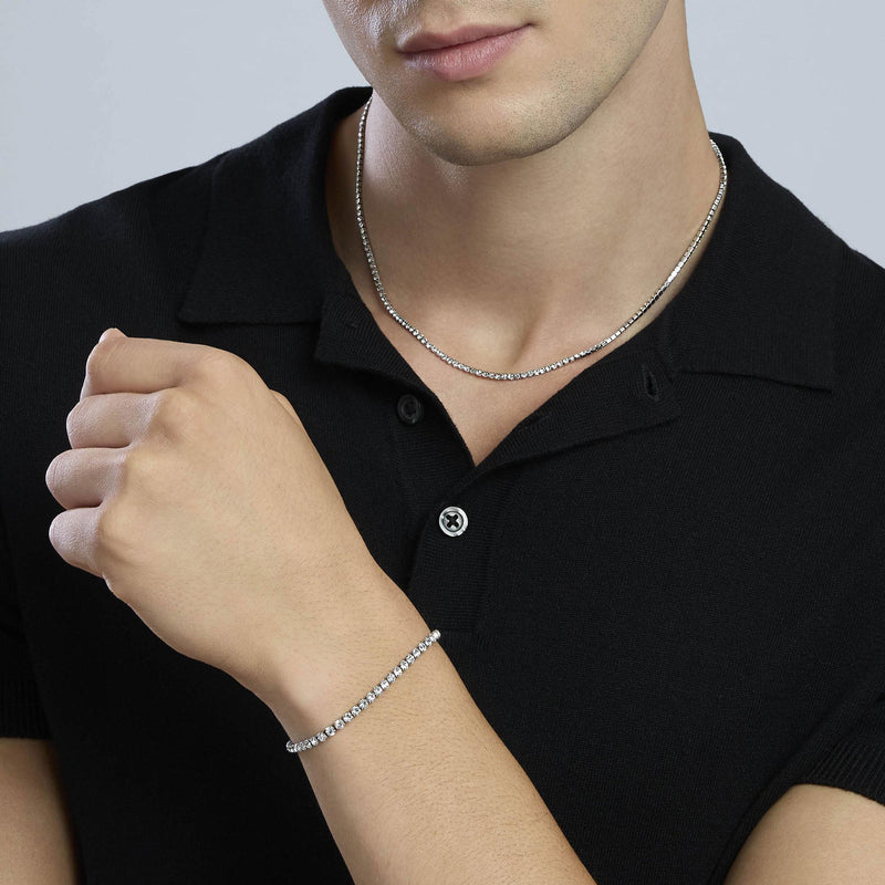 Collar Kidult con tenis cristales blancos 851079