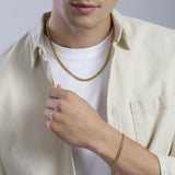 Collar Kidult dorado con cadena barbada 851083