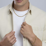 Collar Kidult dorado con cadena snake 851086