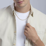 Collar Kidult dorado con cadena cuerda 851088