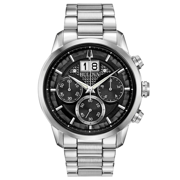 Reloj Bulova crono acero hombre 96B319