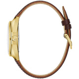 Reloj Bulova de hombre inspirado en el estilo vintage, con caja dorada y esfera color caramelo Jet Star Classic 97B214
