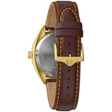 Reloj Bulova de hombre inspirado en el estilo vintage, con caja dorada y esfera color caramelo Jet Star Classic 97B214